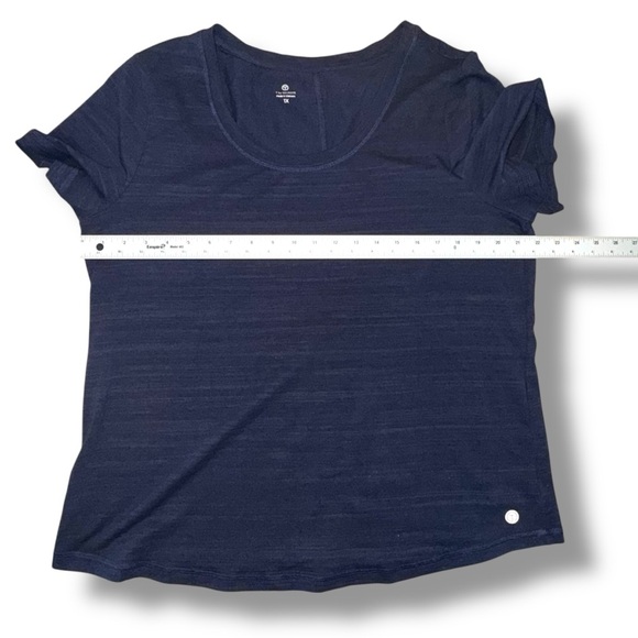TALBOTS T by Talbots Scoop Neck Tee - Navy 1X - Picture 9 of 10